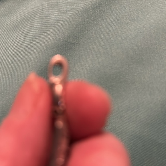 Ladies glamorous cz ss/rhodium pendant, new from QVC diamonique line, 1 &1/4” L - Picture 7 of 8